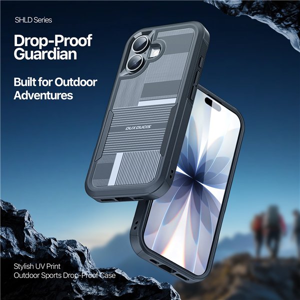 Case Dux Ducis Shld Apple iPhone 17 black (Contour&nbsp;Pattern)