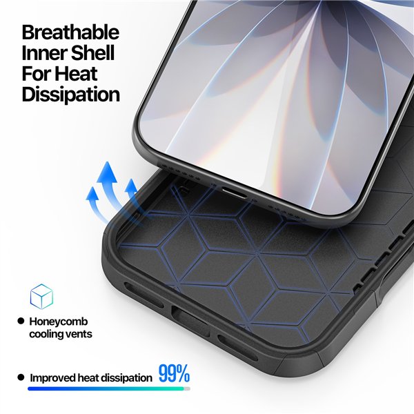 Case Dux Ducis Shld Apple iPhone 17 black (Contour&nbsp;Pattern)