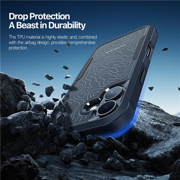 Dėklas Dux Ducis Shld Apple iPhone 17 juodas (Rhythm&nbsp;Pattern)