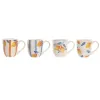 Кружка Mug Home ESPRIT Жёлтый Синий Белый Оранжевый Лимонный Средиземноморье С облегчением 360 ml (4 штук)