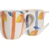 Кружка Mug Home ESPRIT Жёлтый Синий Белый Оранжевый Лимонный Средиземноморье С облегчением 360 ml (4 штук)