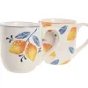 Кружка Mug Home ESPRIT Жёлтый Синий Белый Оранжевый Лимонный Средиземноморье С облегчением 360 ml (4 штук)