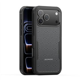 Dėklas Dux Ducis Shld Apple iPhone 17 Pro juodas (Triangle Pattern)