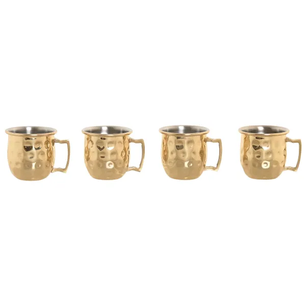 Набор из 4 кружек Mug Home ESPRIT Позолоченный Loft