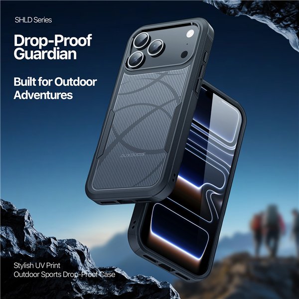 Case Dux Ducis Shld Apple iPhone 17 Pro black (Triangle&nbsp;Pattern)