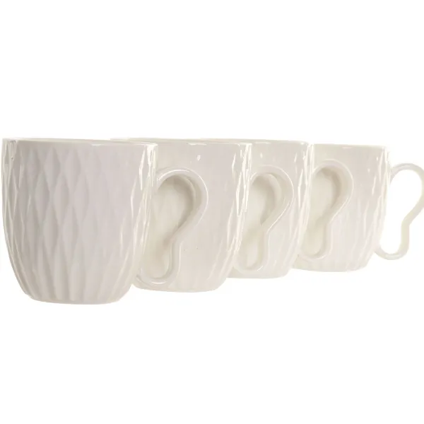Кружка Mug Home ESPRIT Белый Темно-коричневый С облегчением 350 ml