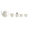 Набор из кофейных чашек Home ESPRIT Белый Темно-коричневый Бамбук Фарфор 240 ml 6 Предметы