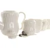 Набор из кофейных чашек Home ESPRIT Белый Темно-коричневый Бамбук Фарфор 240 ml 6 Предметы