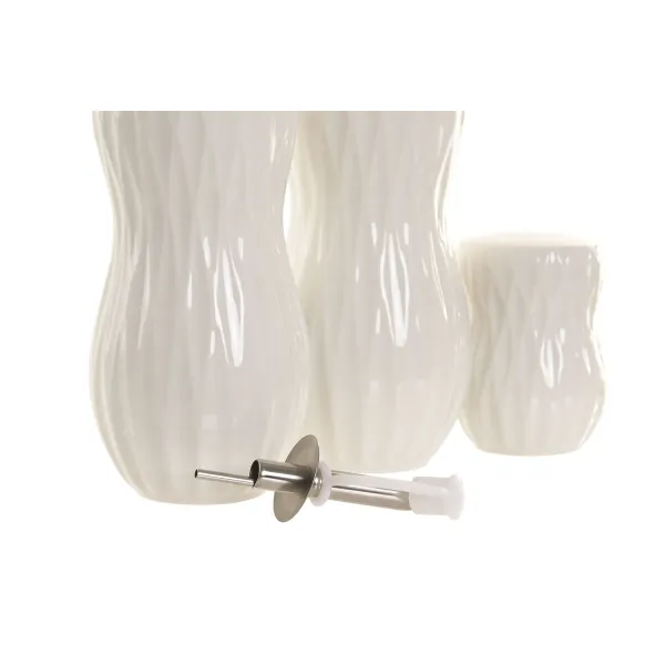 Aliejaus ir acto rinkinys Home ESPRIT Balta Bambukas Porcelianas 17 x 17 x 19 cm