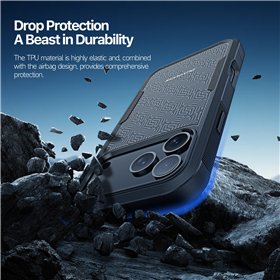 Case Dux Ducis Shld Apple iPhone 17 Pro Max black (Triangle Pattern)