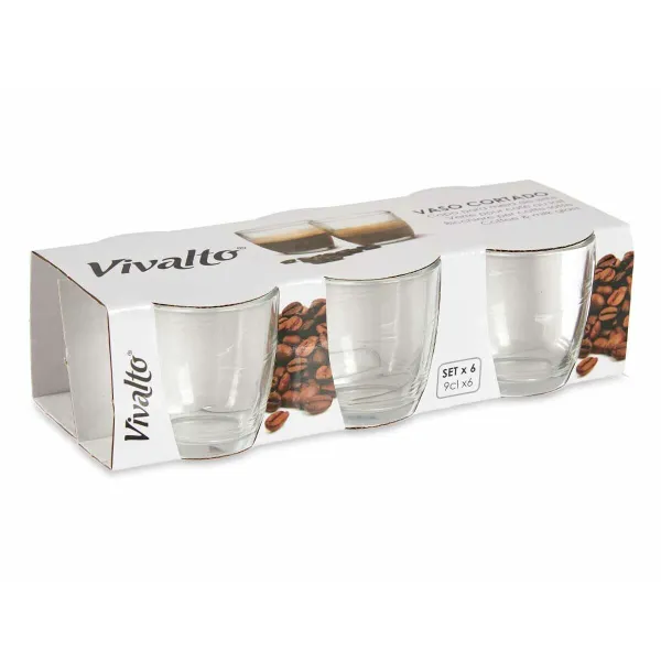 Набор стаканов Vivalto Прозрачный Cтекло 90 ml (12 штук)