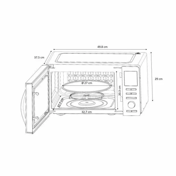 Mikroviļņu Krāsns ar Grilu Continental Edison 900 w 25 L Sudrabains 900 W 25 L