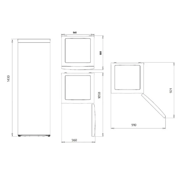 Refrigerator Aspes AR145501E   143 White 143 CM
