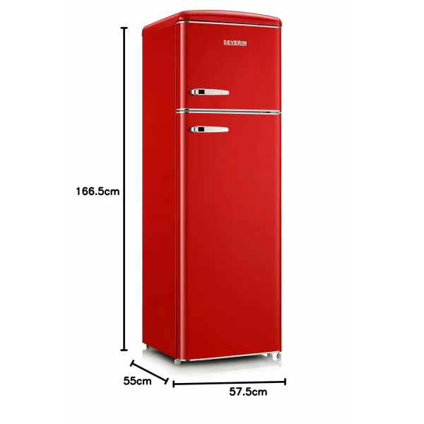 Combined Refrigerator Severin RKG8983     167 Red 246 l