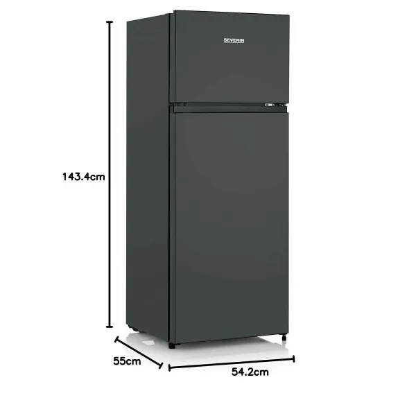 Combined Refrigerator Severin DT8762      144 206 L Black