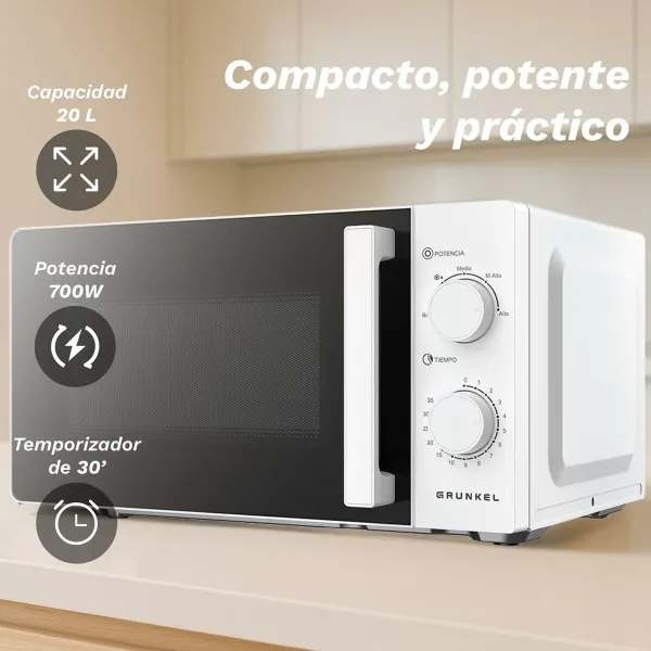 Mikroviļņu Krāsni Grunkel MW-20EASY 700 W 20 L