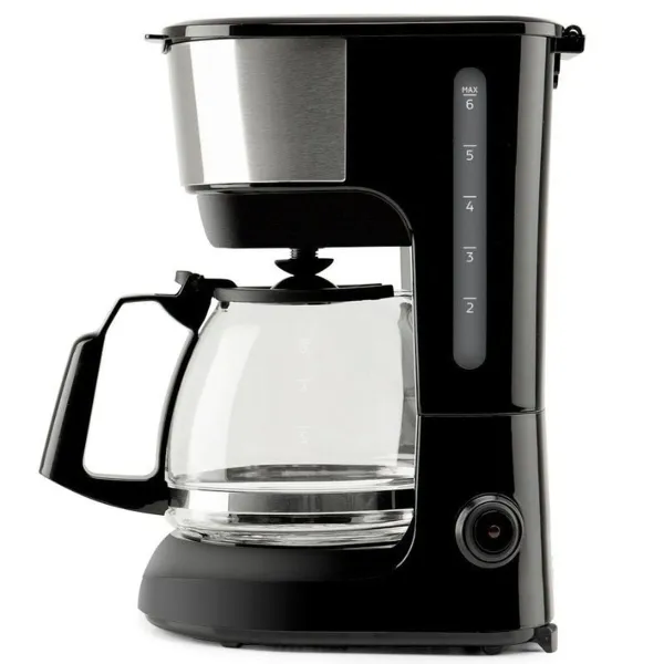 Drip Coffee Machine Orbegozo 18486 Black Silver 600 W 6 Cups