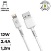 USB to Lightning Cable Muvit for Change White 1,2 m