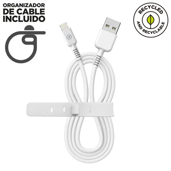 USB to Lightning Cable Muvit for Change White