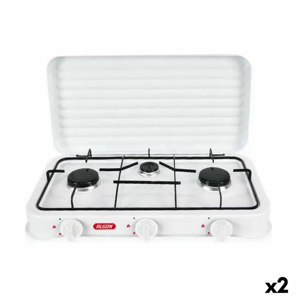 dujinė viryklė Algon Su dangteliu Balta 5400 W 55 x 7 x 32 cm (2 vnt.)