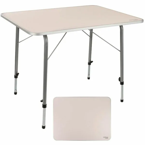 Stalas Aktive 80 x 60 cm Balta Sulankstomas Stovyklavimas