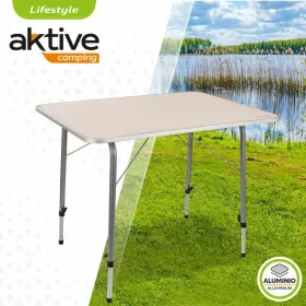 Stalas Aktive 80 x 60 cm Balta Sulankstomas Stovyklavimas