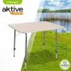 Stalas Aktive 80 x 60 cm Balta Sulankstomas Stovyklavimas