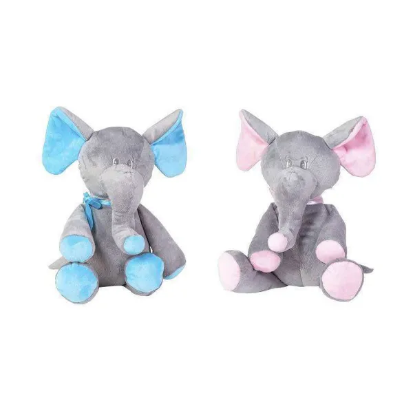 Elephant Soft Toy Artesanía Beatriz 30 cm 2 Units Polyester