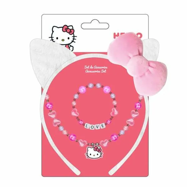 Necklace Hello Kitty Fuchsia 3 Pieces