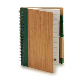 Spiral Notebook with Pen Pincello 1 x 16 x 12 cm Bamboo (12 Units)