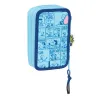 School Case with Accessories Snoopy Love Blue 12,5 x 19,5 x 5,5 cm 37 Pieces