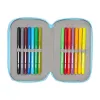 School Case with Accessories Snoopy Love Blue 12,5 x 19,5 x 5,5 cm 37 Pieces