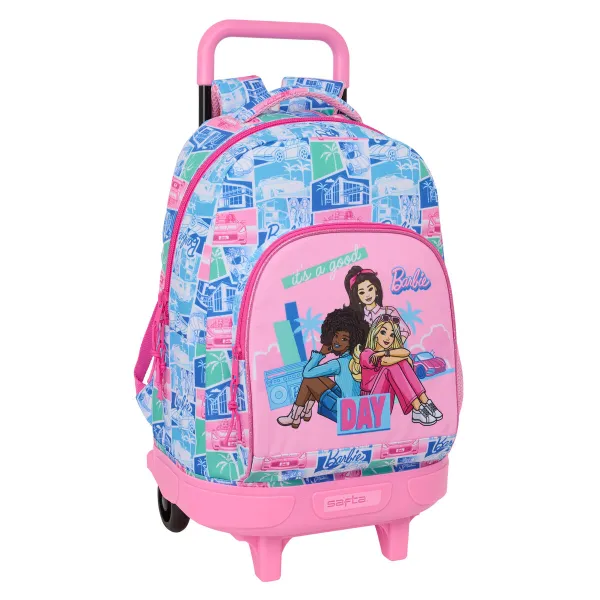 Mokyklinė kuprinė su ratukais Barbie Spalvotas 33 x 45 x 22 cm