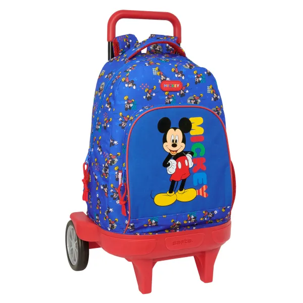 Mokyklinė kuprinė su ratukais Mickey Mouse Clubhouse Today Mėlyna 33 x 45 x 22 cm