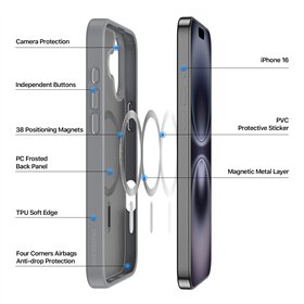 Dėklas Dux Ducis Yind Apple iPhone 16 mėlynas
