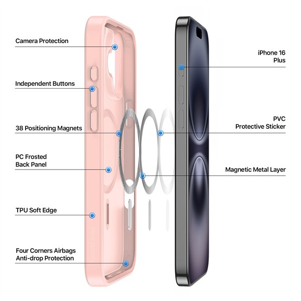 Dėklas Dux Ducis Yind Apple iPhone 16 Plus pilkas