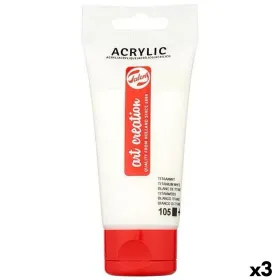 Acrylic paint Talens White 75 ml (3 Units)