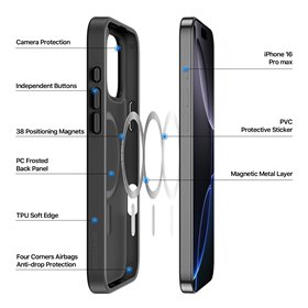Dėklas Dux Ducis Yind Apple iPhone 16 Pro Max mėlynas