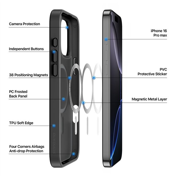 Dėklas Dux Ducis Yind Apple iPhone 16 Pro Max violetinis