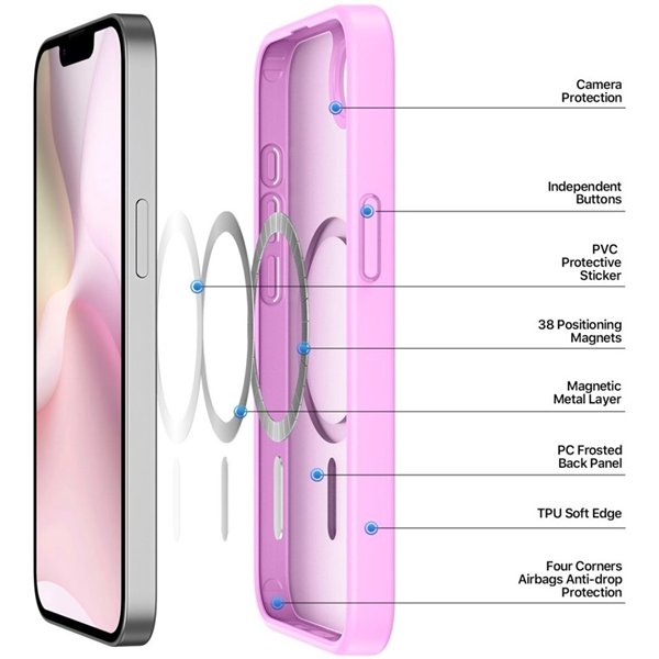 Dėklas Dux Ducis Yind Apple iPhone 16e rožinis