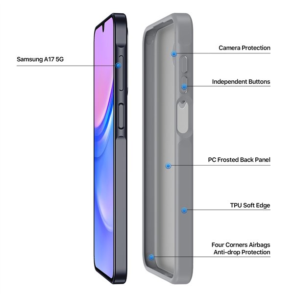 Case Dux Ducis Yind Samsung A175 A17 4G/A176 A17 5G grey