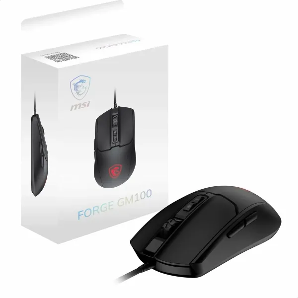 Žaidimų pelė MSI FORGE GM100 Juoda 6400 dpi