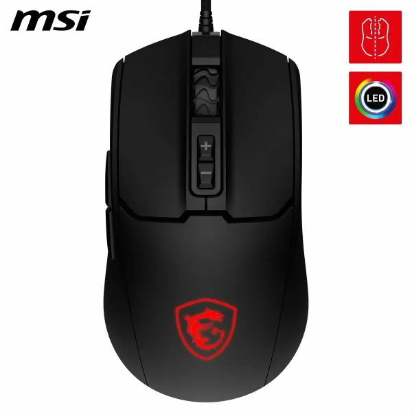 Žaidimų pelė MSI FORGE GM100 Juoda 6400 dpi