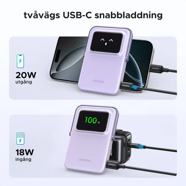 Powerbank Ugreen 35606 Purple 5000 mAh