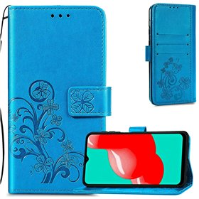 Case Flower Book Samsung A135 A13 4G blue