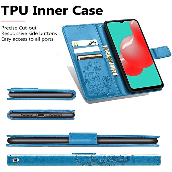 Case Flower Book Samsung A145 A14 4G/A146 A14 5G blue