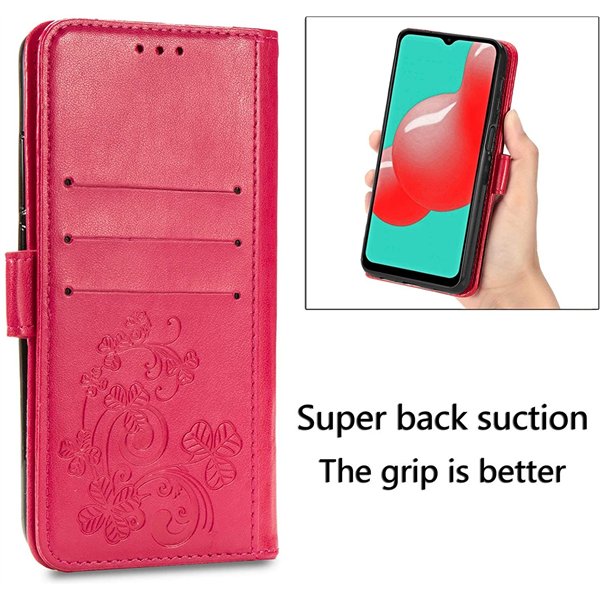 Case Flower Book Samsung A155 A15 4G/A156 A15 5G rose-red