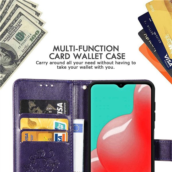 Case Flower Book Samsung A155 A15 4G/A156 A15 5G violet