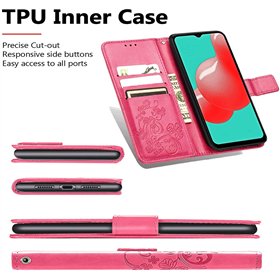 Case Flower Book Samsung A546 A54 5G rose-red