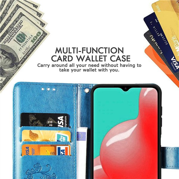 Case Flower Book Samsung A566 A56 5G blue
